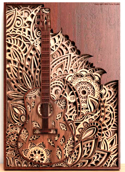Layered Guitar Art