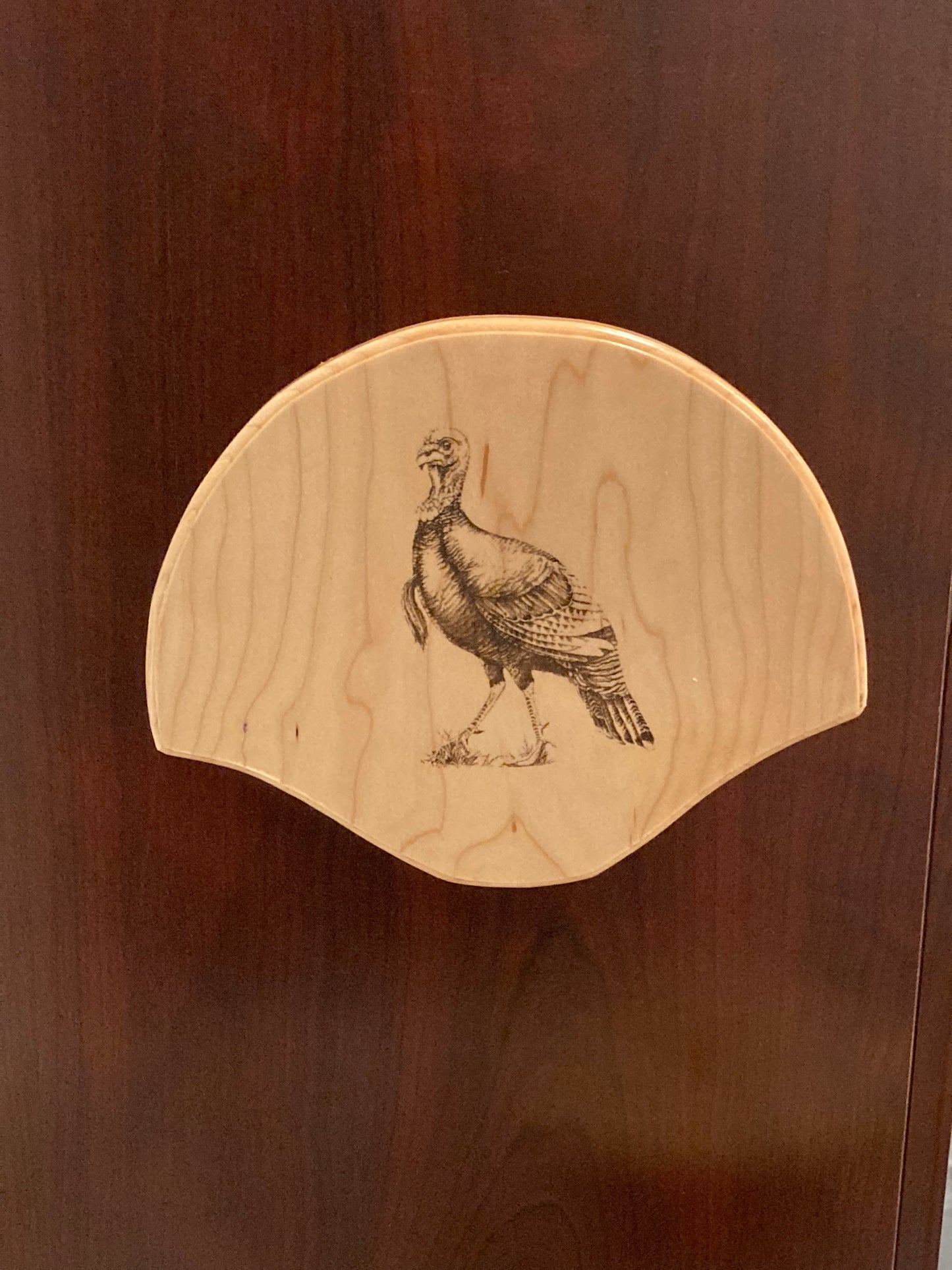 Engraved Turkey Fan Mount
