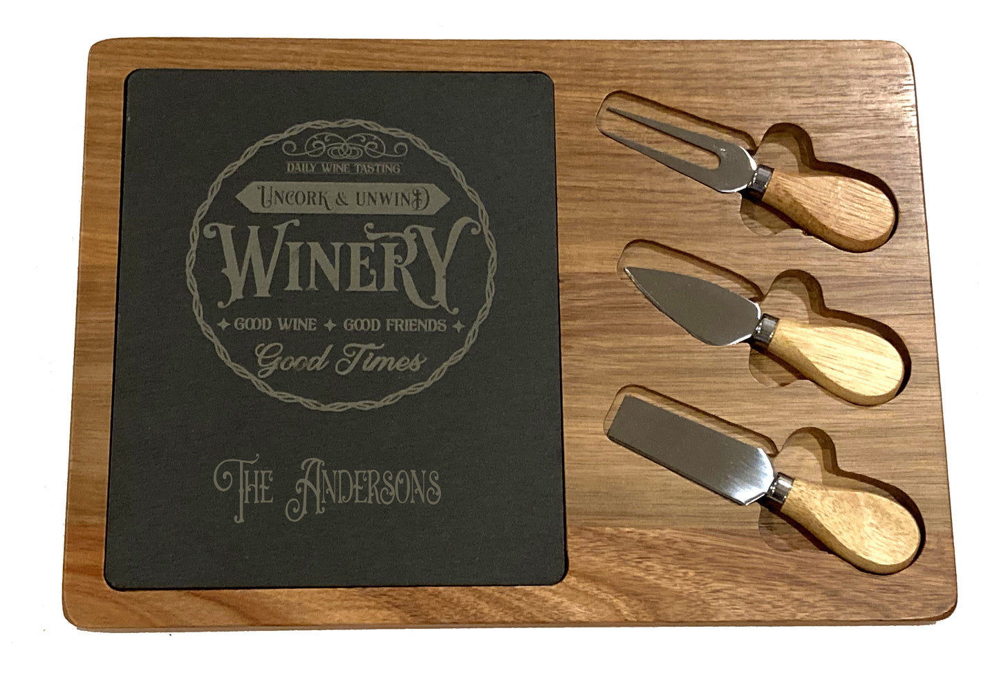 Engraved Slate Cheese Tray