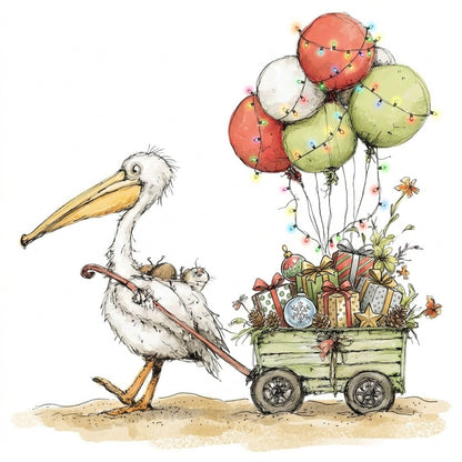 Beach Birds Ornaments
