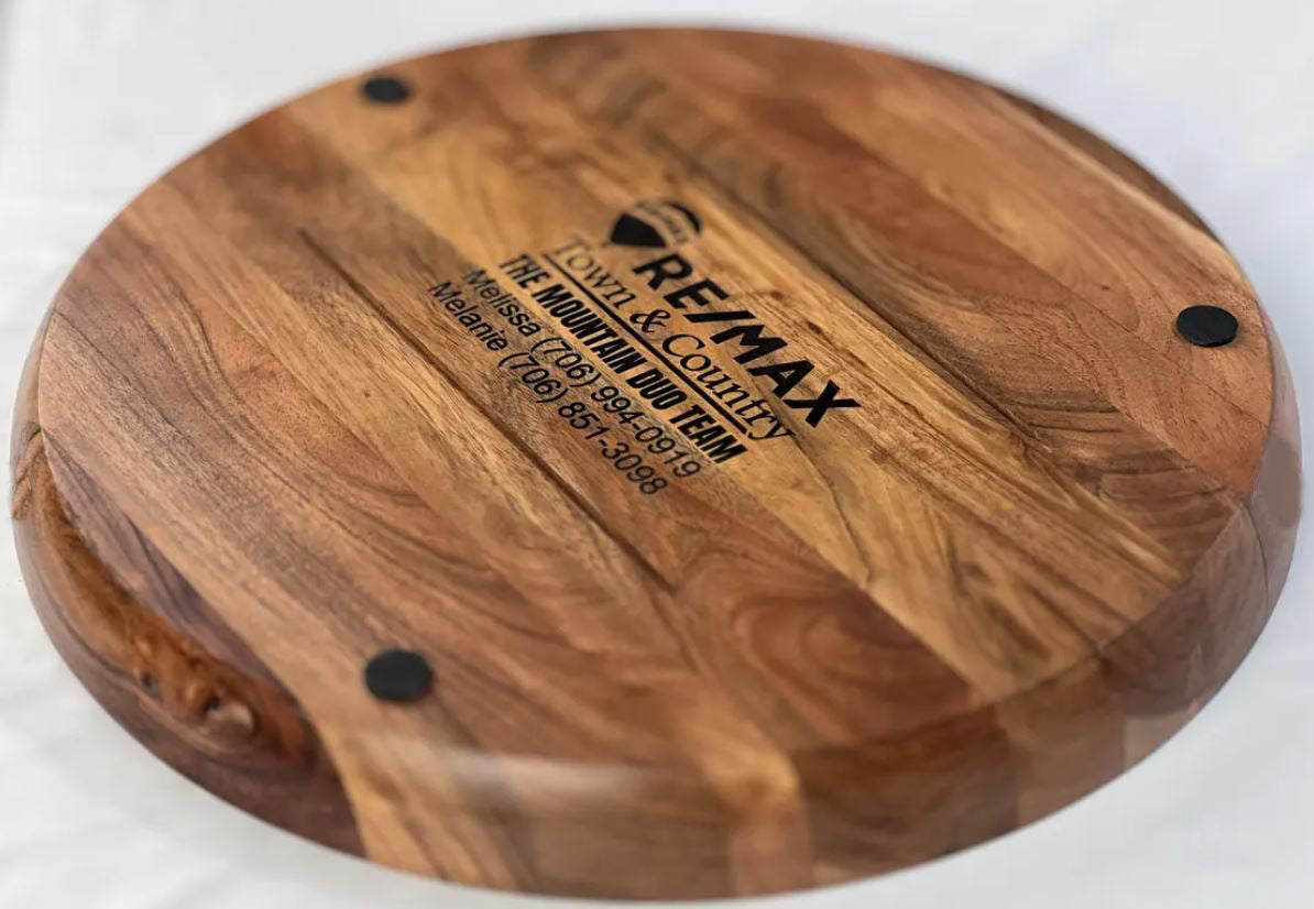 Home related serving board for realtor gift