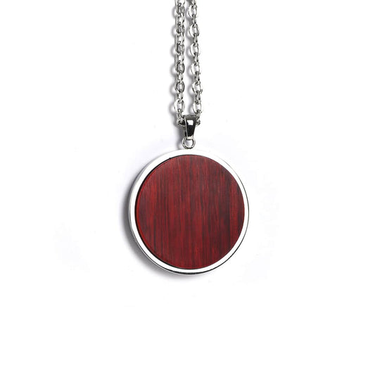 Round wood necklace