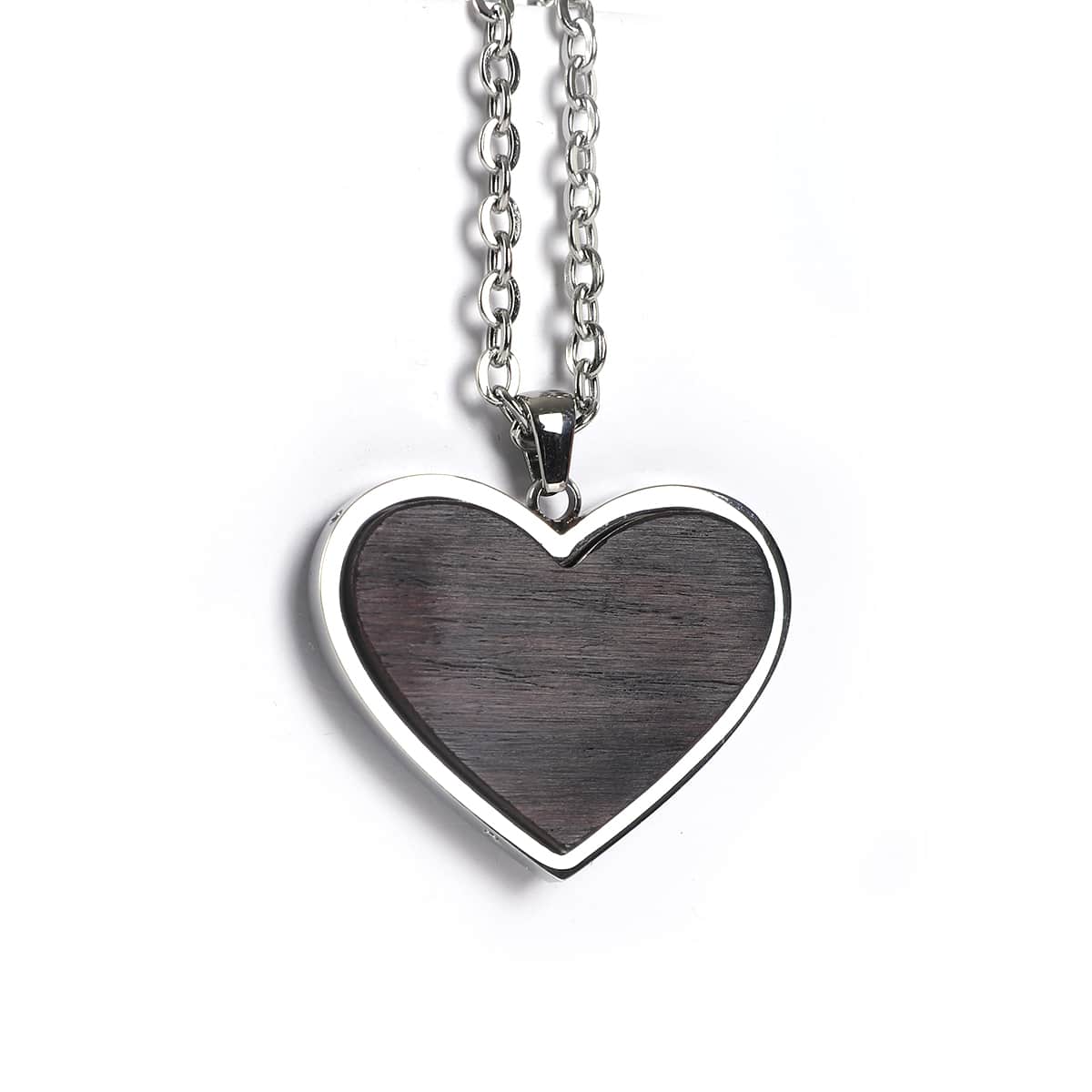 Engravable heart wood pendant