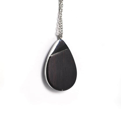 Teardrop wood necklace