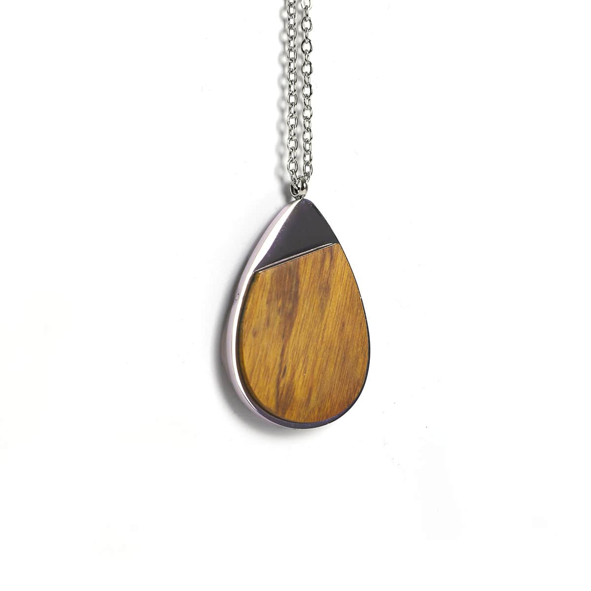 Teardrop wood necklace