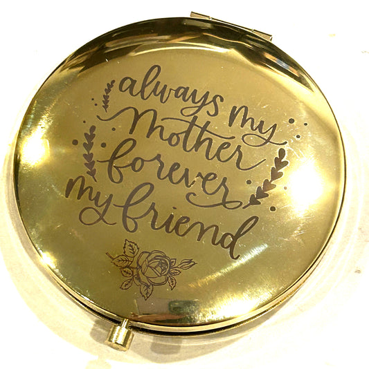 Custom engraved gift mirror compact