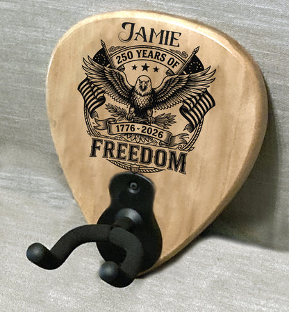Guitar hangers with custom name
