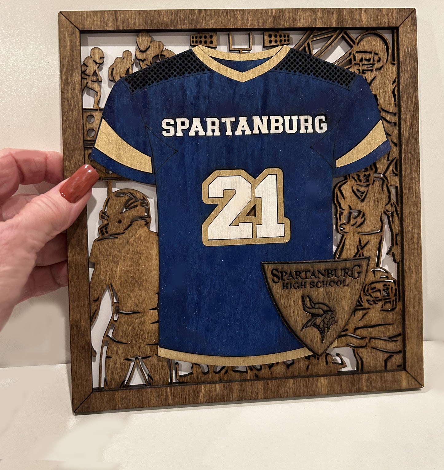 Sports Jersey Framed keepsake with School/mascot name