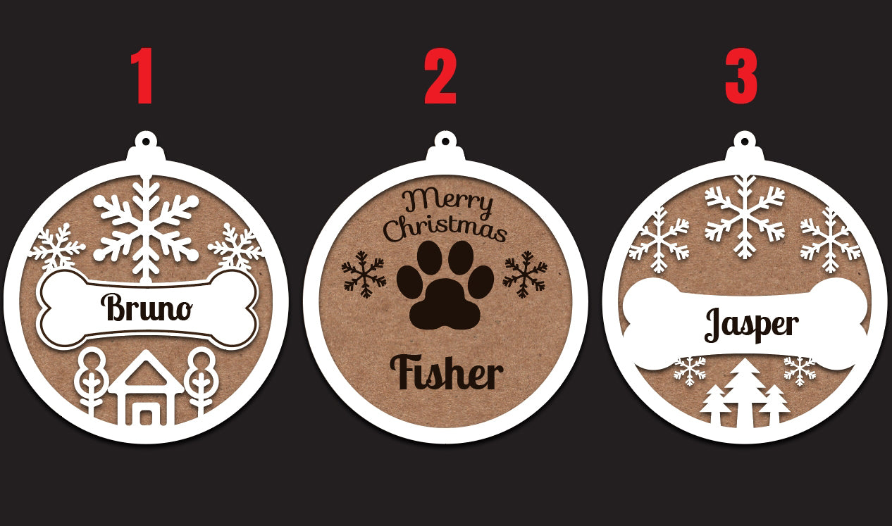 Personalized dog ornament