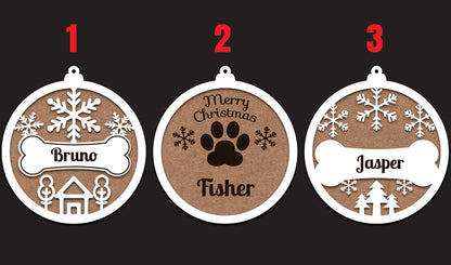 Personalized dog ornament