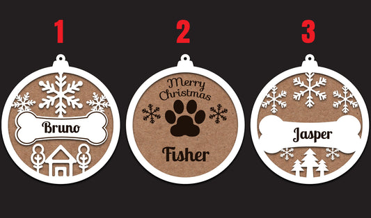 Personalized dog ornament