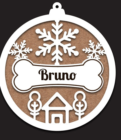 Personalized dog ornament
