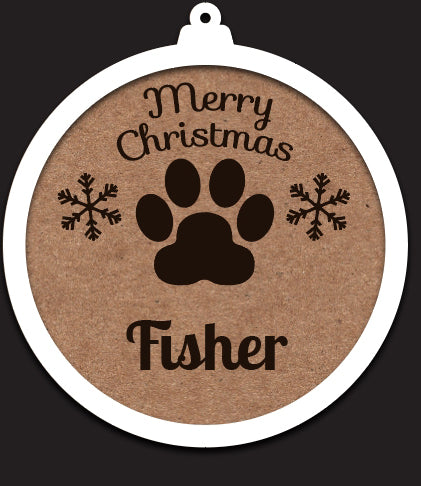 Personalized dog ornament