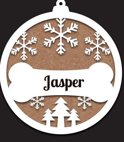 Personalized dog ornament